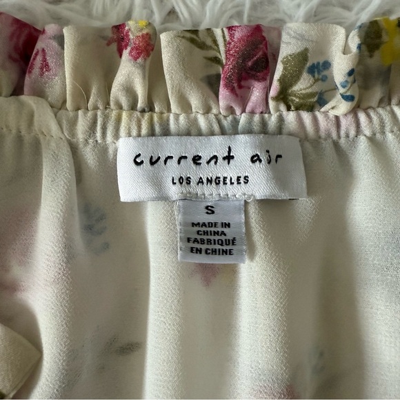 Current Air Los Angeles Floral Print Ruffle Pleated Hem Mini Dress Size S - Picture 7 of 8